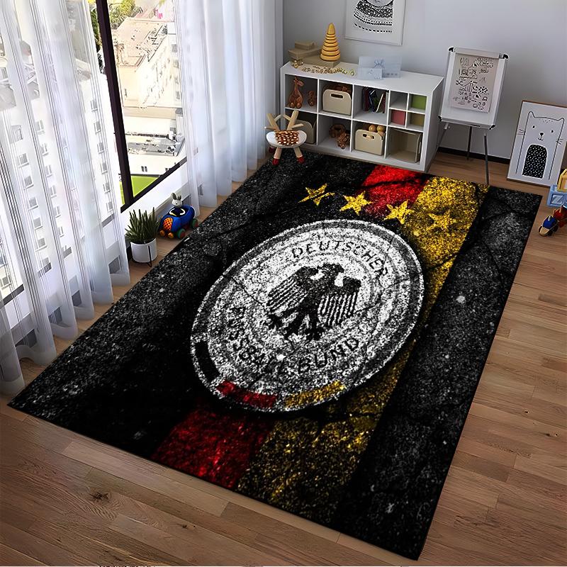 German Flag Eagle Designed floor mat, suitable as a non-slip mat for the living room or bedroom sofa