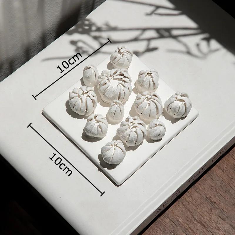 Blooming White Flower Wall Hanging Paintings Living Room Decoration Background Display Wall Mounted Floral Petals Ornaments
