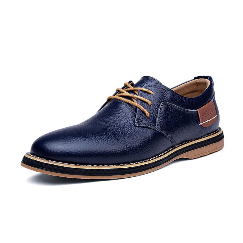 New Season Men's Fashion Cowhide Leather Casual Shoes