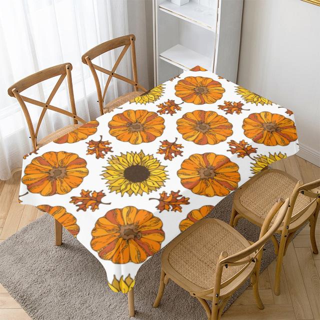 Față de masă Seria Recunoștință Europeană și Americană Factori de Ziua Recunoștinței Imprimare creativă Față de masă pentru decorarea camerei de zi