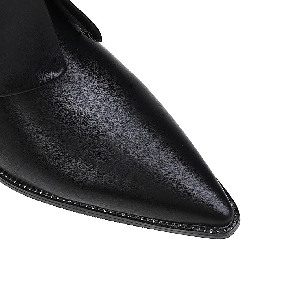 Fashion Women Fold Knee High Boots Luxury Brand Designer High Heels Boot Chunky Heel Pointed Toe Chic Shoes Winter Fashion Soft Warm 41