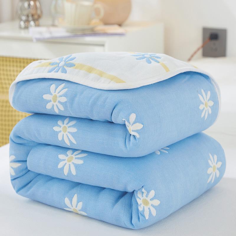 Class A Cotton Six-layer Gauze Children Throw Blanket Couch Soft Towel Quilt Single Double Summer Air Conditioning Cover Blanket For Kids Adult