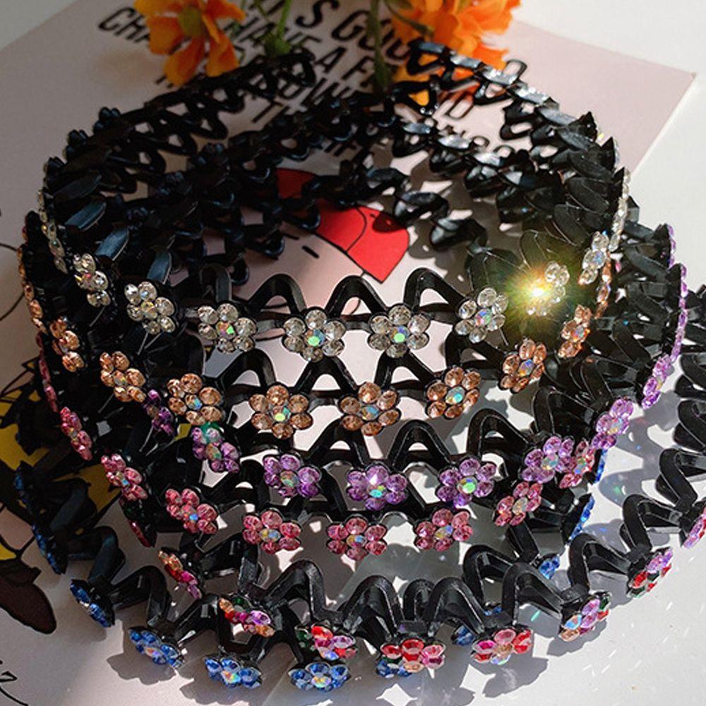 Women Fashion Jewelry Headwear Bangs Clip Hair Accessories Headband Rhinestone Hair Hoop
