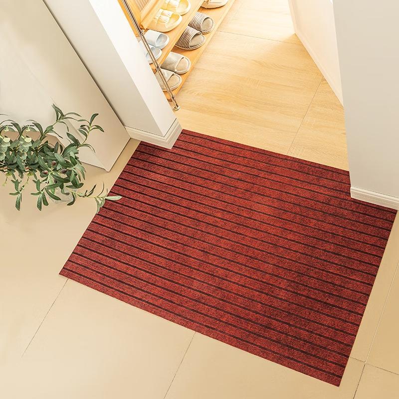Miling Striped Flannel Entrance Mat