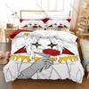 Cool Spooky The Freak Circus Printed Bedding Kit 3PCS Duvet Cover & 2 Pillow Covers Breathable Soft Bed Linens Room Ornament