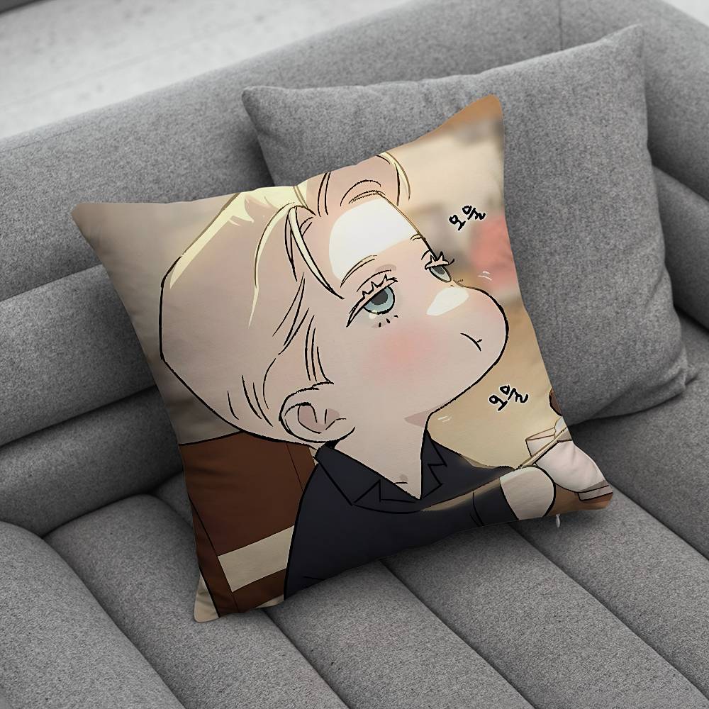 Manga CCodename Anastasia Pillow Case Square DoubleSided Printing Short Plush Sofa Cushion Cover Bedroom Bedside Pillow