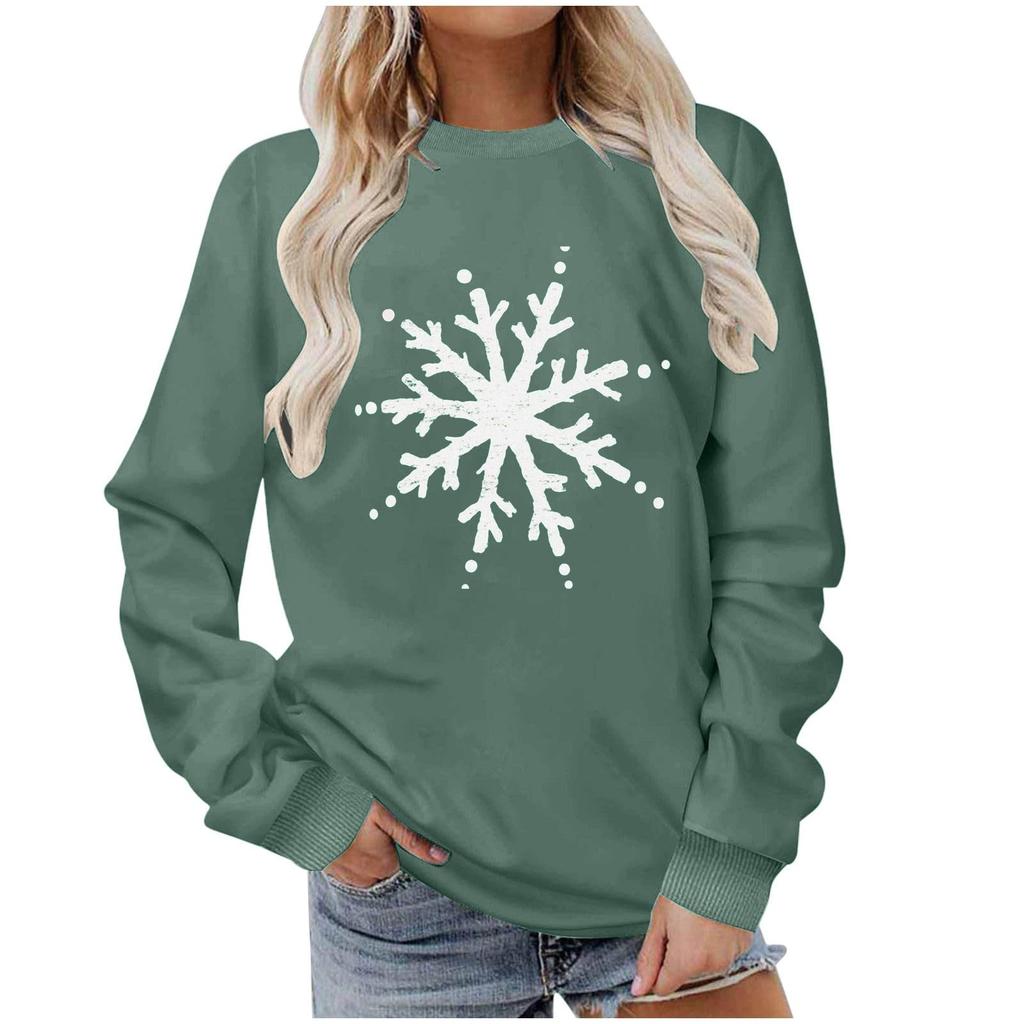 Christmas Sweatshirts For Women Oversized Long Sleeve Crewneck Shirts Cute Xmas Holiday Graphic Pullover Tops