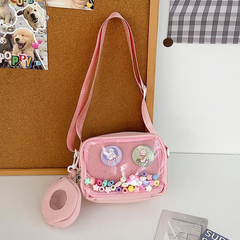 Girl Pvc Small Crossbody Bag With Zipper Pocket For Daily Casual Use