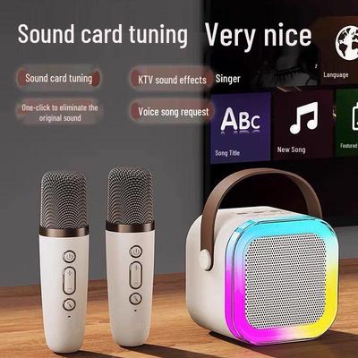 Wireless Bluetooth KTV Speaker & Microphone Set for Kids - Ideal for Family Singing and Outdoor Camping