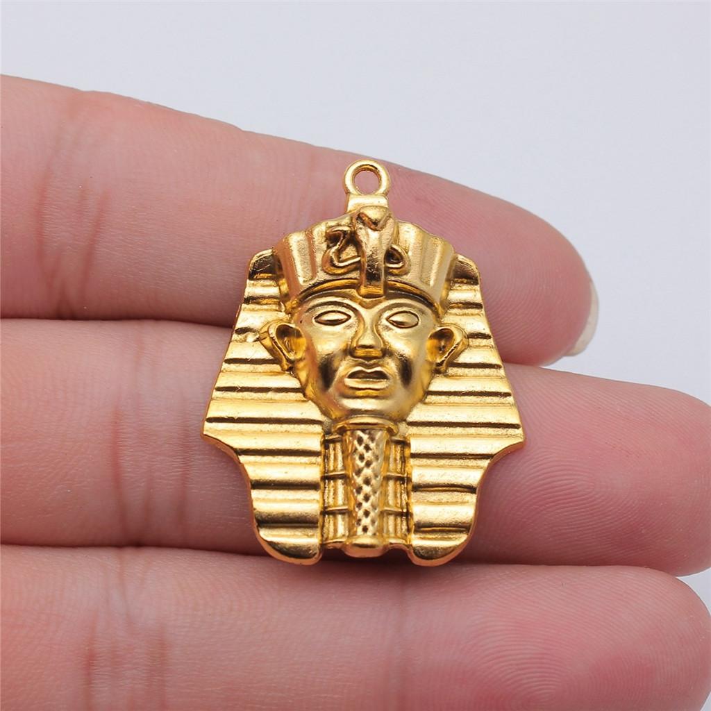 Charms Egipski Faraon Szef Wisiorki Vintage Biżuteria Materiały QC048