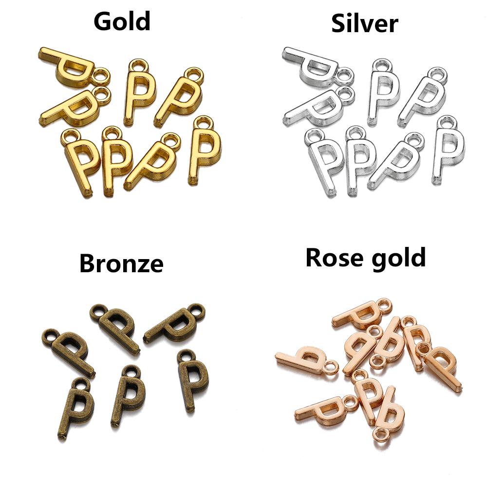 26-30Pcs 7X16 mm Alloy 26 Alphabet A-Z Letters Charms Pendants For DIY Bracelet Necklace Jewelry Making Supplies Accessories