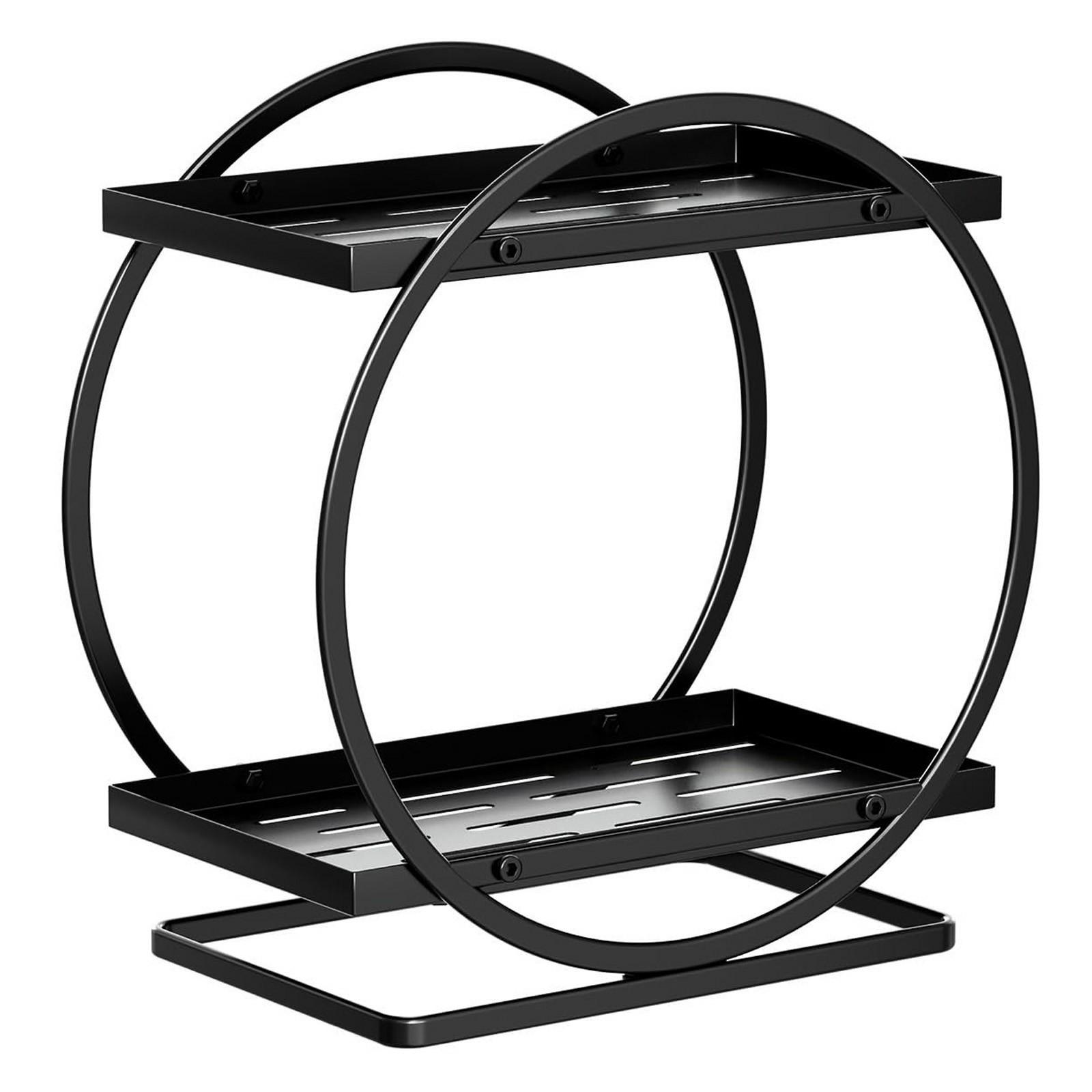 

Cosmetic Organizer Double Layer Makeup Storage Rack Vanity Shelf Bathroom Countertop Stand for Skincare