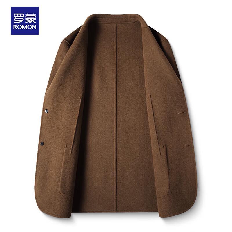 ROMON Men's Wool Blend Double-Sided Casual Suit Jacket