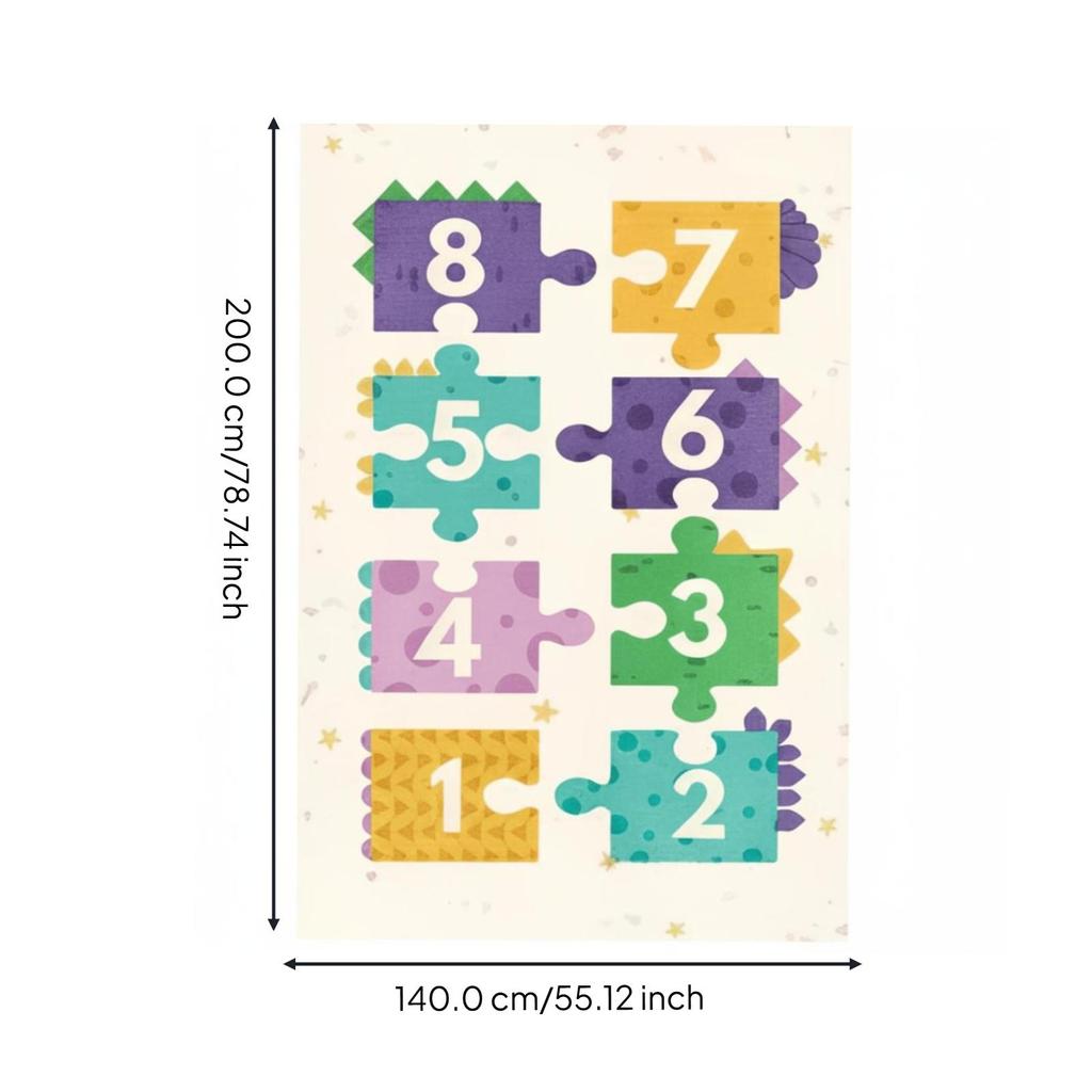 Play Mat, Kids Rug for Bedroom, Educational Crawling Cute Dopamine Design Rainbow Pony 140