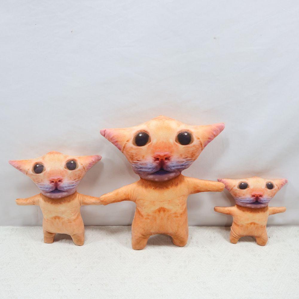 Cartoon Yellow Cat Plush Toys Home Decor Stuffed Cat Doll Creative Cat Pillow Doll Room Decoration