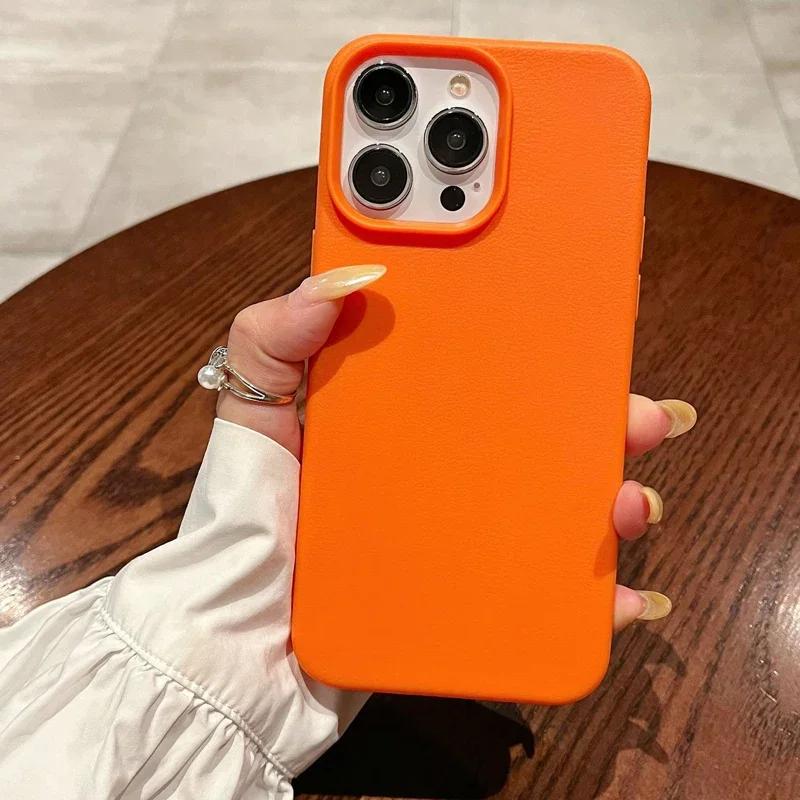 Fashion Soft Rubber Matte Leather Phone Case For iPhone 15 12 13 11 14 Pro Max Plus X XS Max XR Cases Cover for iPhone 15pro Max