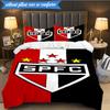 3PCS Paulo Fc Emblem Printed Soft Bedding Set,Including 1pc Duvet Cover And 2pcs Pillowcases Perfect for Bedroom, Dormitory, Fan Gift