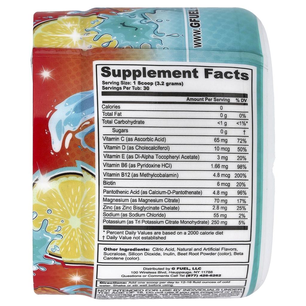 GFUEL Supreme Hydration Mango Limonata, 3,4 oz (96 gr)