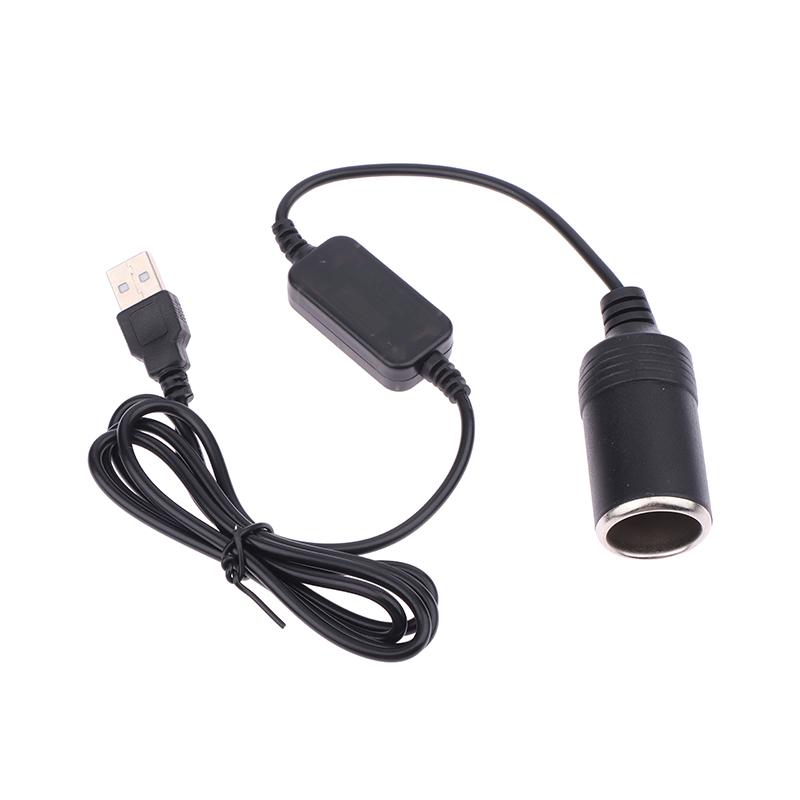 1PC Auto Interior Accessories 5V To 12V Car Cigarette Socket USB Converter Power Adapter Controller Plug Connector