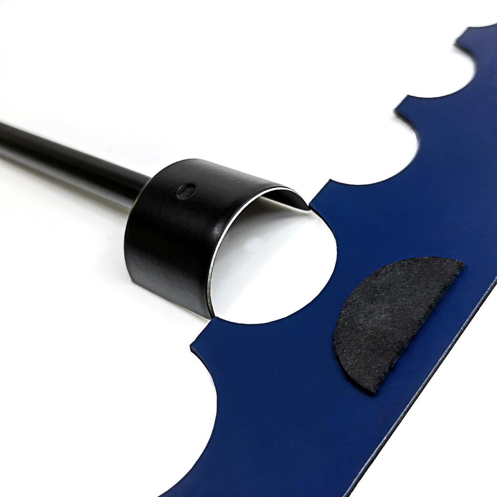 DIY Black Leather Tool Belt with End Cutter, Shallow Semicircle, Hole, French, and Diamond Punches