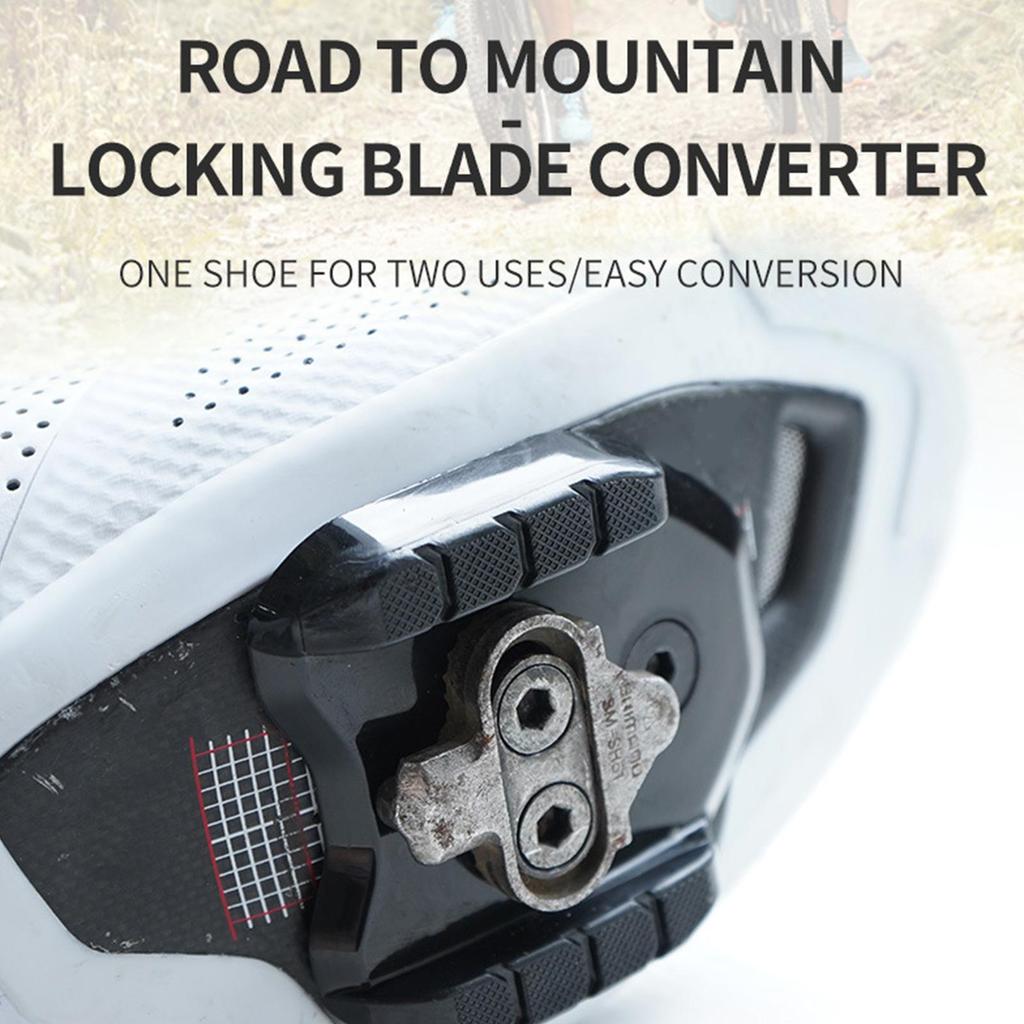 Road Bike To Mountain Bike Lock Shoes Converter Bike Shoe Cleat Converting Adapters SH40 Metal Pedal Converter For Cycling