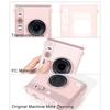 With Pearl Chain Carrying Case Translucent Pink Crystal Instant Camera Shell Shockproof Portable for Fujifilm Instax Mini EVO