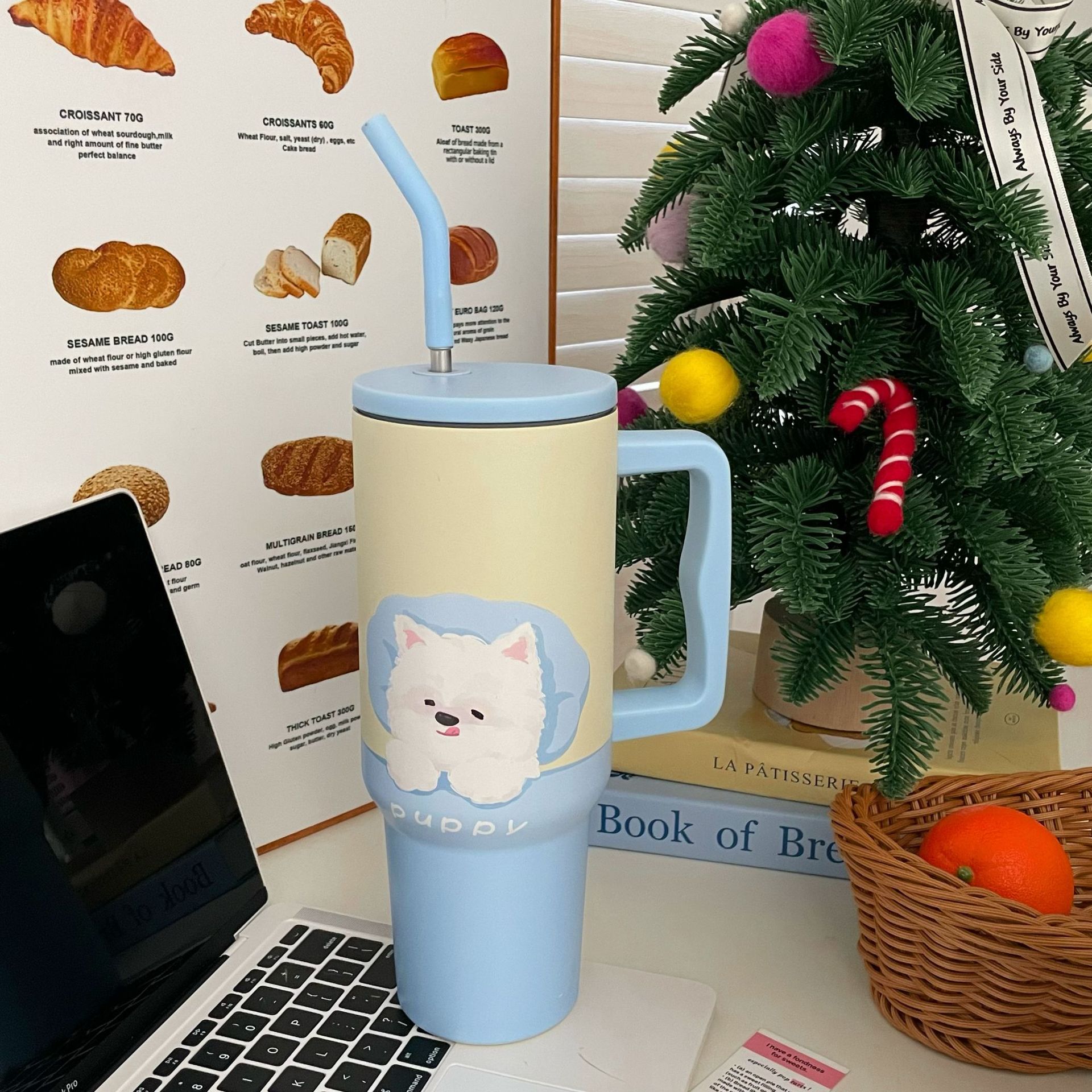 

Original Design Portable Thermos Cup Couple Water Cup Large Volume High Value Autumn And Winter Stainless Steel Portable Ice Cup 1200ml