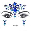 1PC Masquerade Shiny Face Decoration 3D Crystal Sticker Music Festival Trendy Shiny Acrylic Sticker Temporary Tattoo Sticker