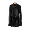 Jia Ze Hua 2025 Autumn British Style Women's Khaki Trench Coat - Classic Hepburn Jacket