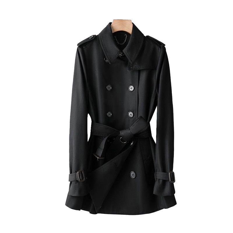 Jia Ze Hua 2025 Autumn British Style Women's Khaki Trench Coat - Classic Hepburn Jacket
