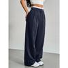Women's Fashion Casual Stripe Print High Waist Trousers Pants & Capris