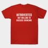Unisex Fashion TShirt Introverted But Willing To Discuss Skincare Print TShirt Plus Size XS-6XL T-Shirt 100%Cotton Tops O Neck Short Sleeve Tees