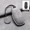 Leather Car Key Case Cover for Ford Edge Fusion Mustang Explorer F150 F250 F350 Ecosport Edge S-MAX Ranger for Lincoln Mondeo