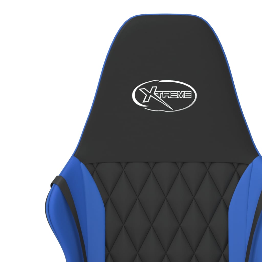 Gaming Chair Black and Blue Artificial Leather