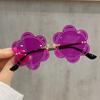 Flower Shape Sunglasses for Women New Fashion Rimless Metal Leg Designer Sunglasses Woman Korean Style Female Sunglass