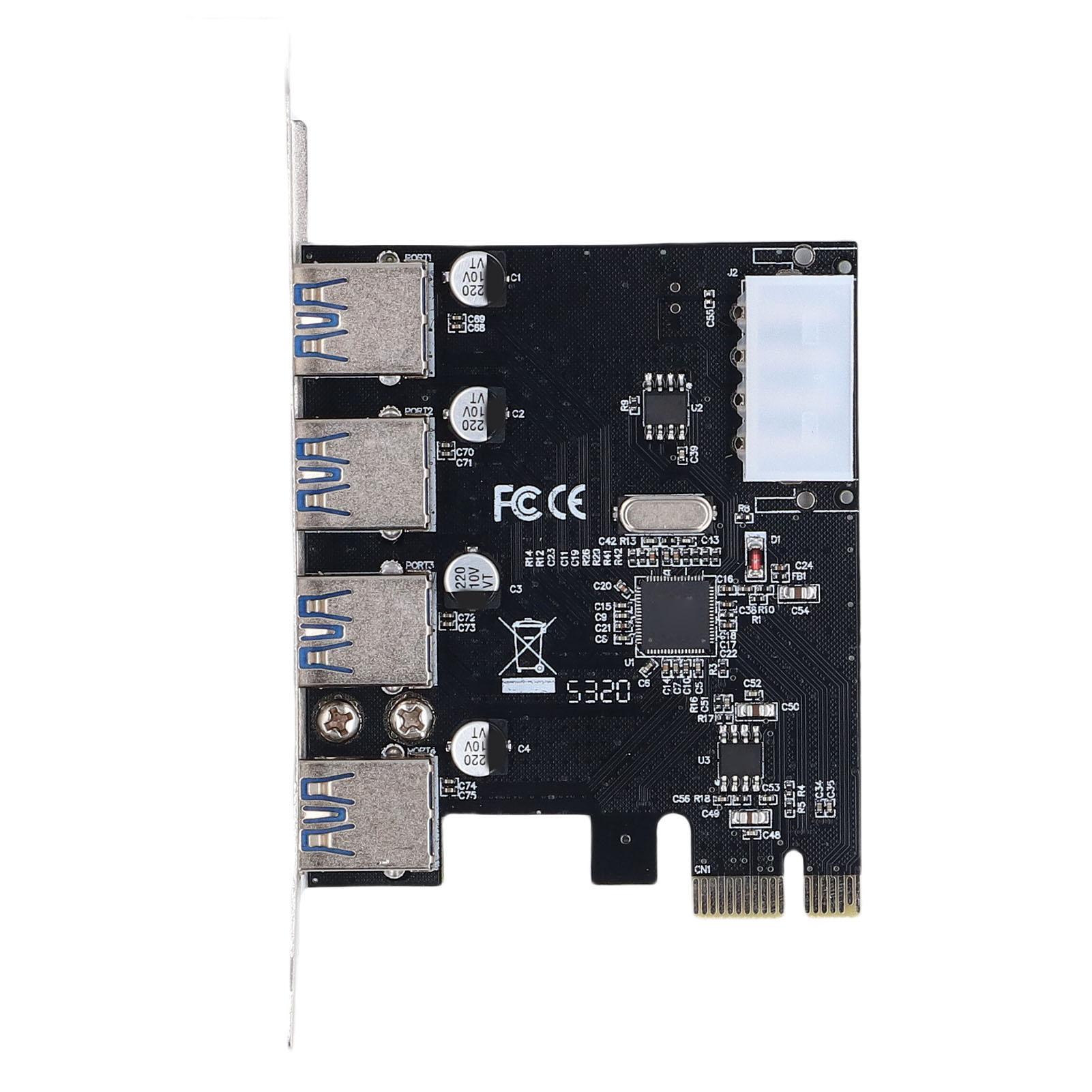 

Карта розширення USB 3.0 PCI Express Підтримка для системи Windows 2000 5 Гбіт/с 4 порти Надзвичайно висока швидкість