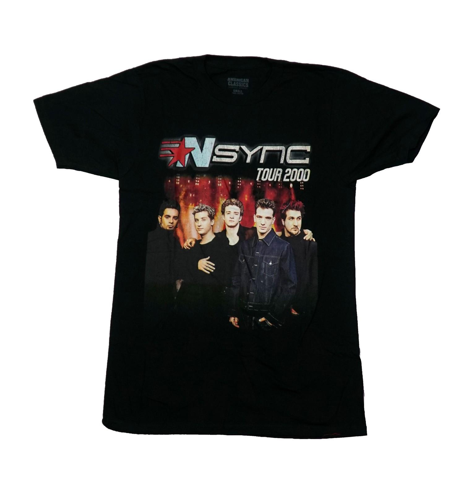 NSYNC Tour 2000 New Adult T-Shirt - Group on Front Tour Cities on Back XXL