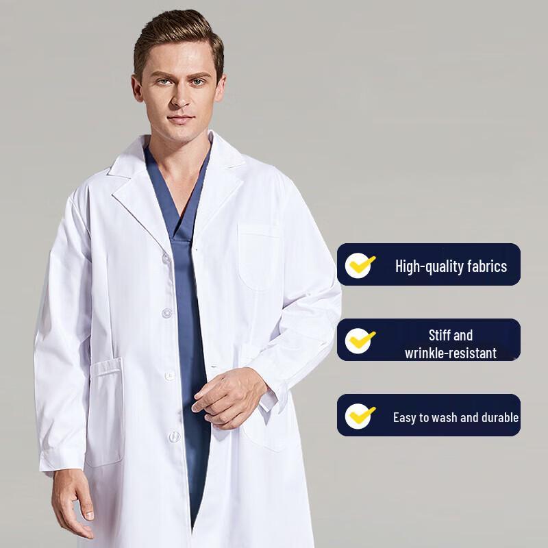 Churong Long-Sleeve White Lab Coat