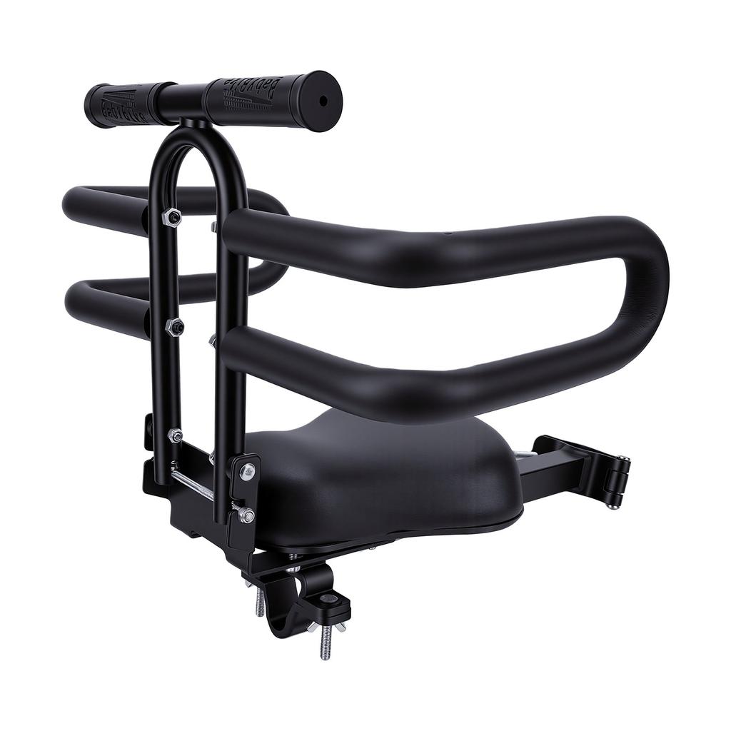 Front Mounted Toddler Bike Seat Guardrail Security Prevents Slipping Spokes Bike Seat Durable Metal Double Frame for