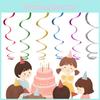 Vibrant Six Pack Spiral Hanging Decor For Children's Day Birthday Celebration