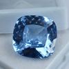 Natural Blue Aquamarine Loose Gemstone 12.95 ct Square Cushion for Jewelry Making and Crafts