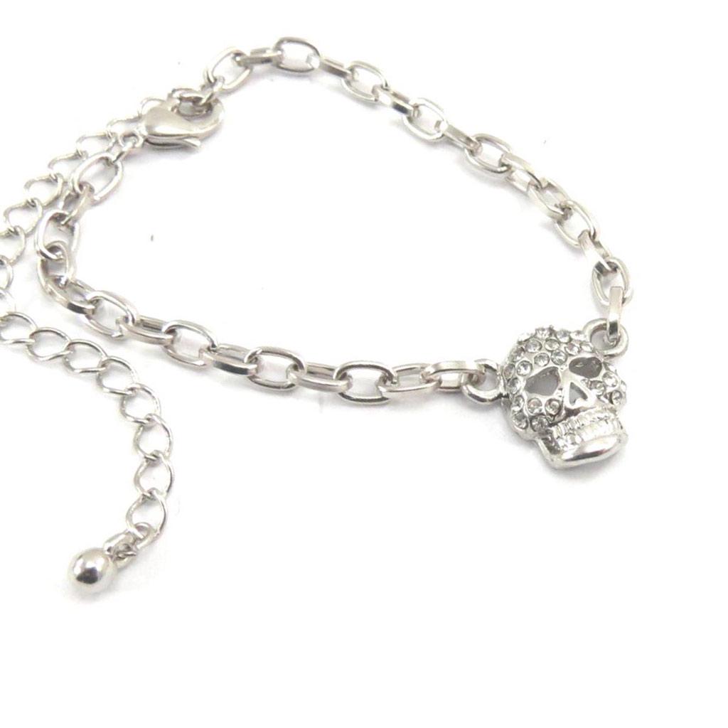 Les Trésors De Lily [J7567] - White 'Skull' Designer Bracelet