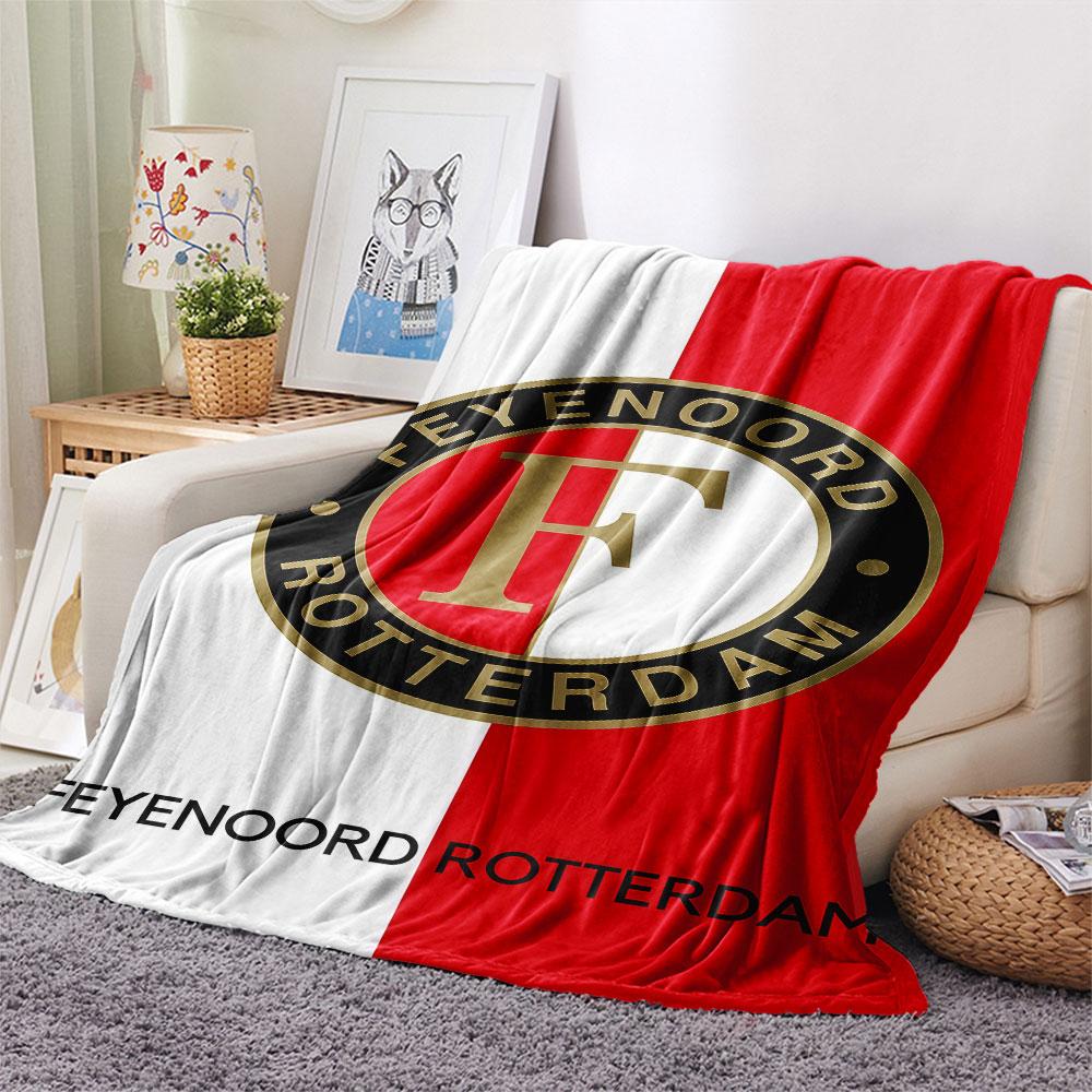 1PC Feyenoord Patterned Flannel Blanket Suitable For All Seasons for Home Decor Warmth and Comfort Gifts Holiday Present