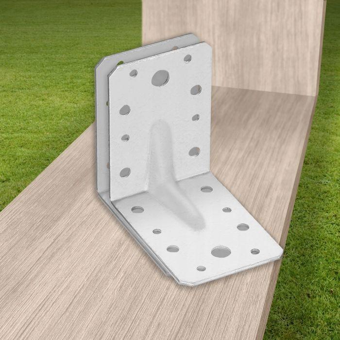 Équerres De Fixation - KOTARBAU - 90 X 90 X 65 Mm - Acier Galvanisé - Lot De 12 - Raccord D'angle