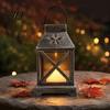 Party Mood Lighting Decorative Lantern with LED Candle, Battery Operated Flickering Flame Lamp, Vintage Night Lamp Hanging Lanterns, Flameless Candle