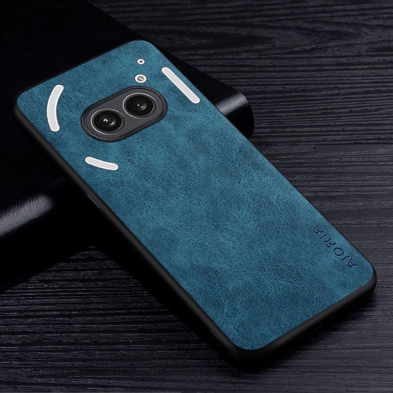 

Премиальный чехол для телефона из искусственной кожи for Nothing Phone 2A, устойчивый к царапинам однотонный чехол for Nothing Phone2A, накидка Funda Nothing Phone 2A темно-синий