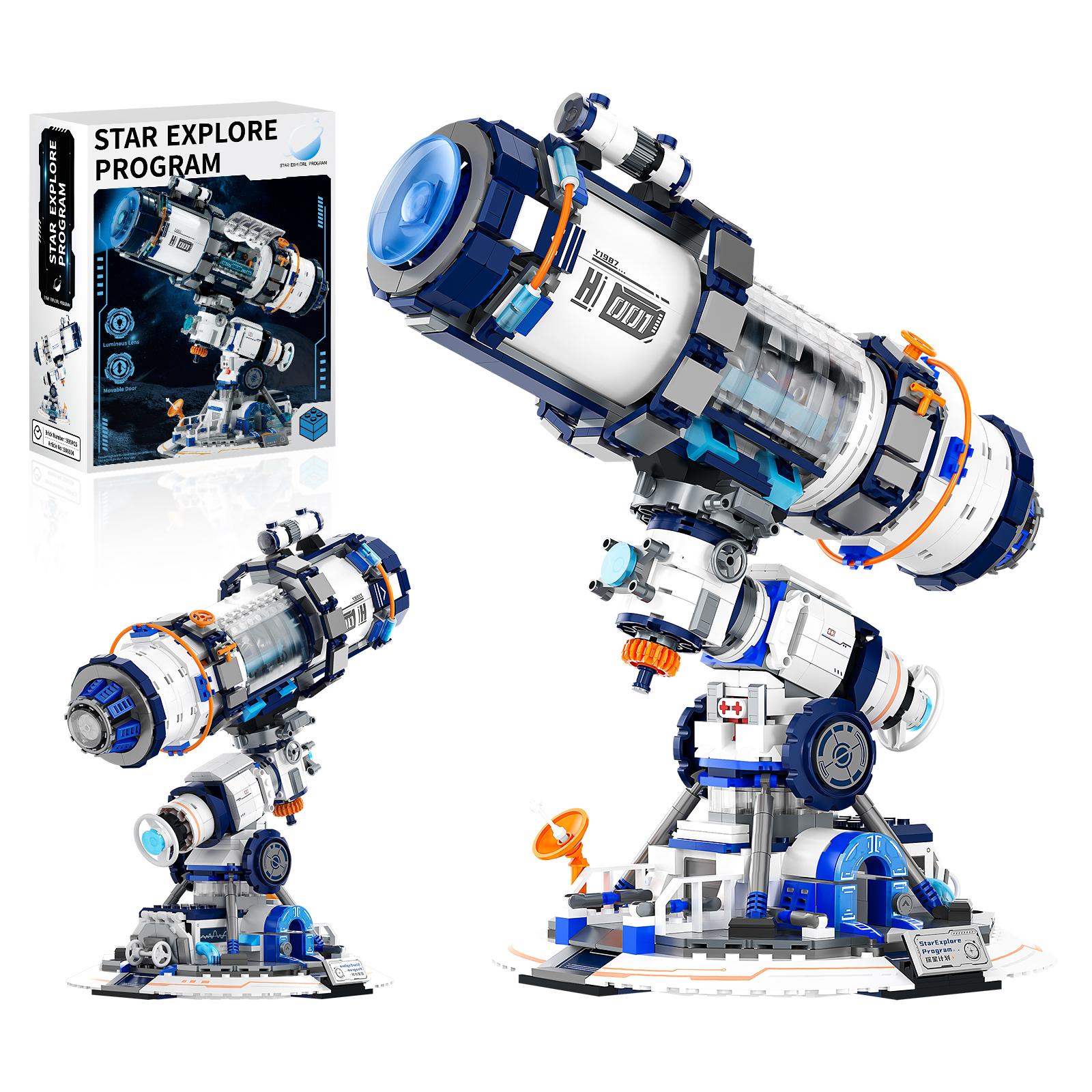 

Space Telescope Building Block Set with Lighting, 995 PCS, STEM Birthday Holiday Collectible Gift for Space Enthusiasts, Kid 8+