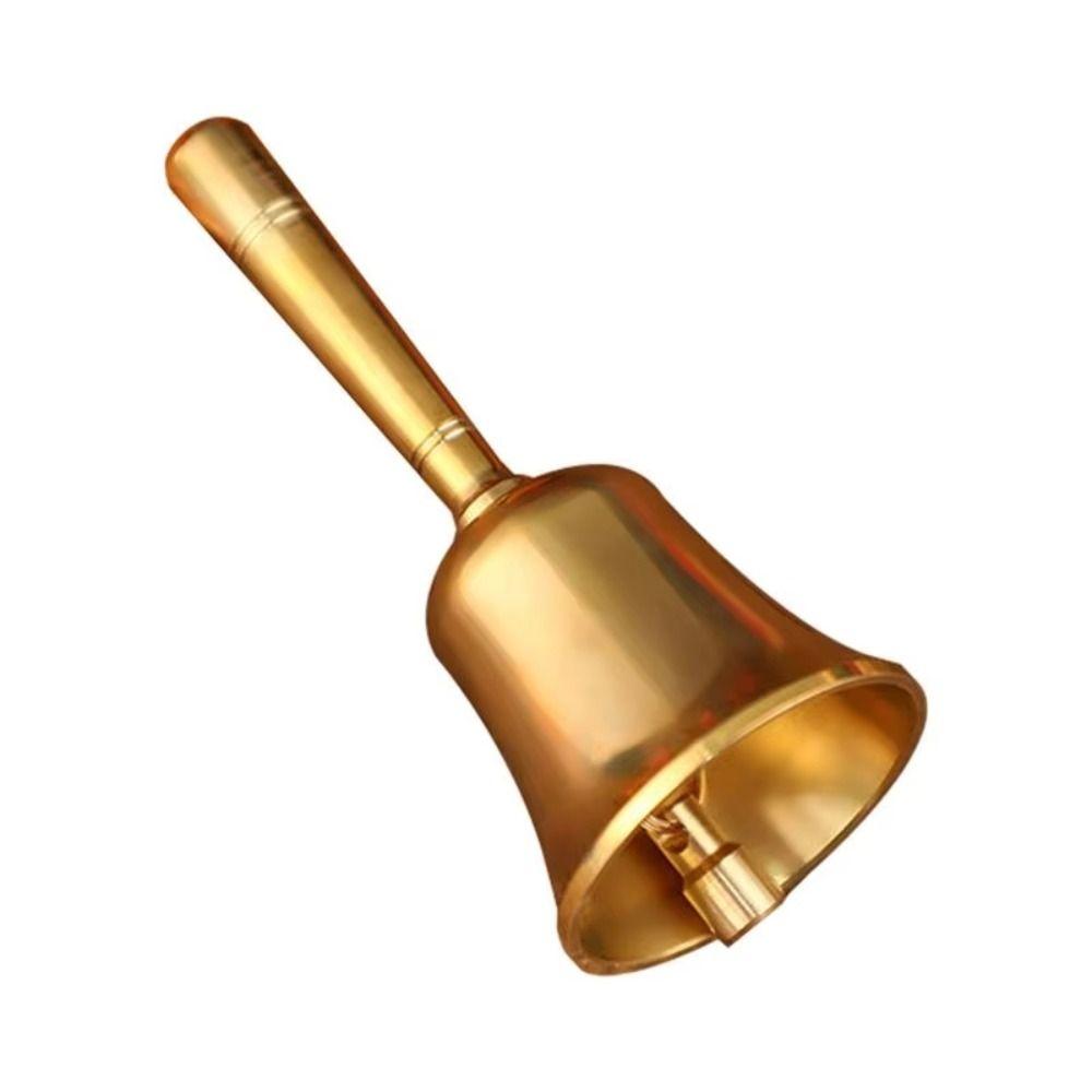 Extra Loud Pure Copper Hand Bell Vintage Hand Cranked Bell Solid Brass Call Bell  Early Learning