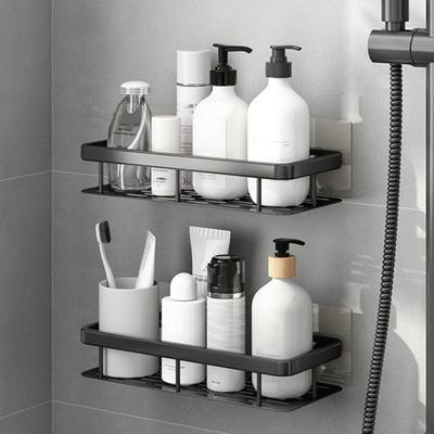 Wall-mounted Storage Bracket Metal Shelf Rustproof Corrosion Resistant Strong Load-bearing Easy Installation Bathroom Shelf Shower Caddy