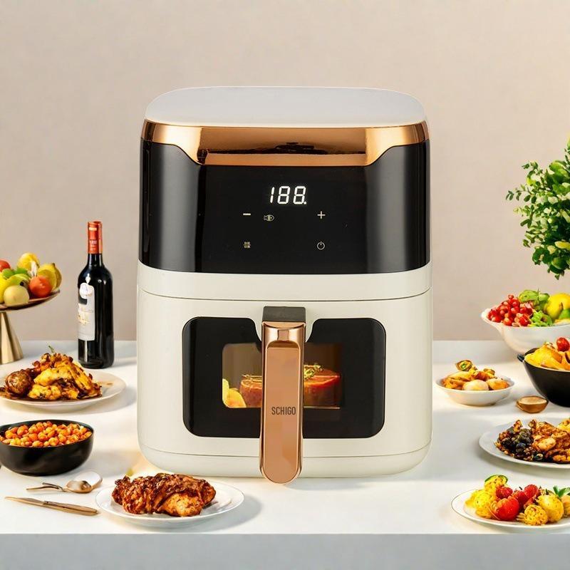 Smart Large-Capacity Non-Stick Oil-Free Electric Air Fryer – Less Smoke, No Flip Needed
